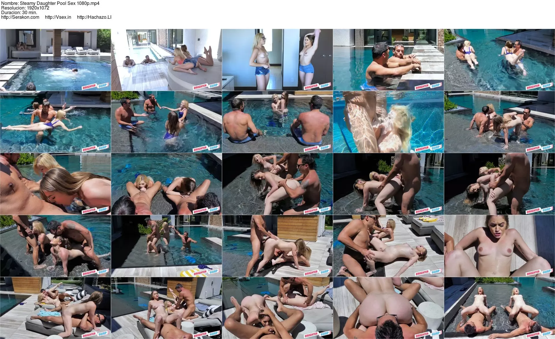 Amazing swingers pool sextape