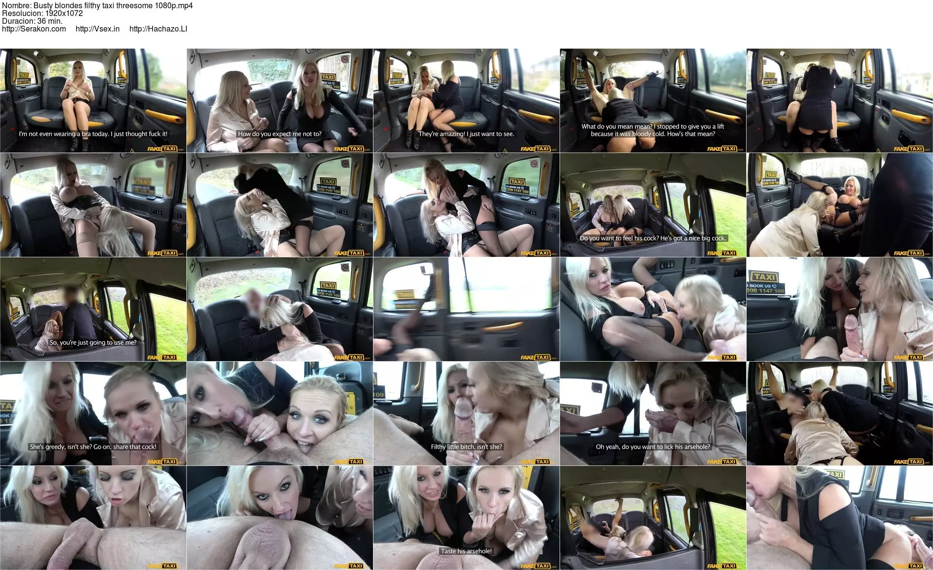 Filthy taxi threesome with kinky blondes